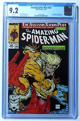 Buy Amazing Spider-Man #324 CGC 9.2  McFarlane  Sabretooth Capt. America Marvel 1989 • 31.98£