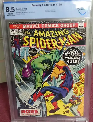 Buy Amazing Spider-man #120 Marvel 1973 Cgc 8.5 Hulk • 159£