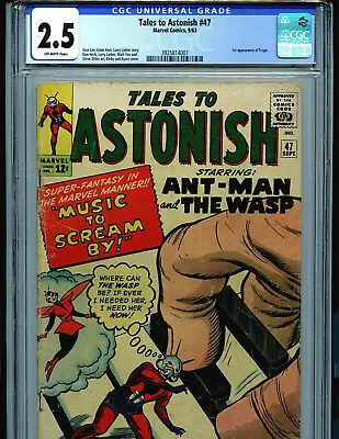 Buy Tales To Astonish #47 CGC 2.5 1963 Marvel 1st Trago Ant-Man  Wasp Amricons K44 • 120.63£