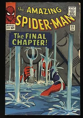 Buy Amazing Spider-Man #33 FN- 5.5 Classic Cover Stan Lee Ditko! Marvel 1966 • 207.08£