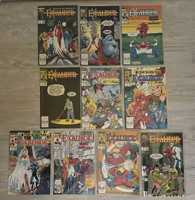 Buy Excalibur Issues 1 2 3 4 5  6 7 8 9 10  Cap Britain X-Men  Marvel Comics 1988 • 34.99£