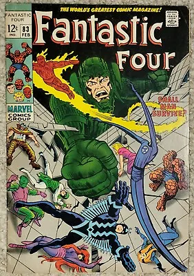 Buy Fantastic Four #83 VG- (Marvel Feb. 1969) Stan Lee & Jack Kirby - 2nd Inhumans • 15.77£