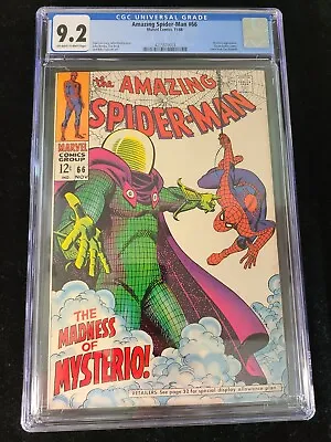 Buy AMAZING SPIDER-MAN #66 Marvel 1968  CGC 9.2 Mysterio & Green Goblin John Romita • 335£