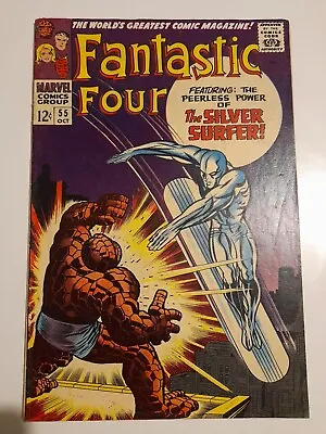 Buy Fantastic Four #55 Oct 1966 VGC+ 4.5 Iconic Cover Feat Thing And Silver Surfer • 149.99£