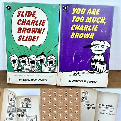 Buy Vintage PEANUTS COMIC STRIP Books Charlie Brown Snoopy Charles M Schulz X 2 • 8.99£