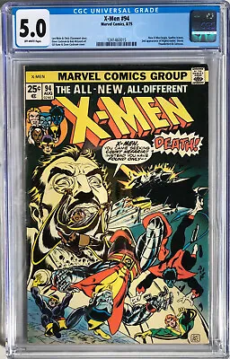 Buy X-Men #94 CGC 5.0 (1975) 1st Appearance New X-Men Team In Regular Title  • 595£