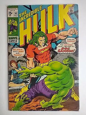 Buy Marvel Comics Incredible Hulk #141 1st Appearance/Cover/Origin Doc Samson VG/FN • 92.46£