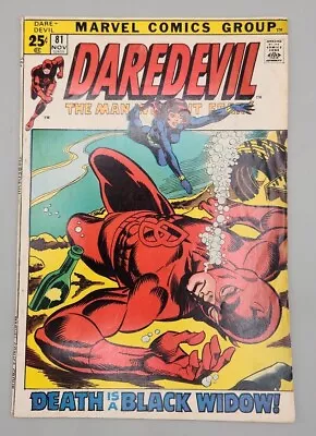Buy Daredevil #81 1971 Black Widow Team-Up Marvel Comics • 11.99£