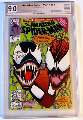 Buy Ss Amazing Spiderman 363 3rd Full Carnage Pgx Graded 9.0 Nm Signed Mark Bagley • 55.94£