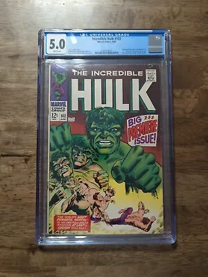 Buy Incredible Hulk 102 CGC 5.0 Graded Marvel Comic • 161.63£
