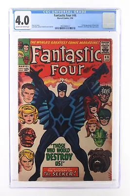 Buy Fantastic Four #46 - Marvel Comics 1966 CGC 4.0 1st Full Appearance Of Black Bol • 125.66£
