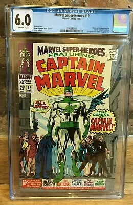 Buy Marvel Super Heroes #12 Origin & 1st Appearance Of Captain Marvel CGC 6.0 • 221.25£