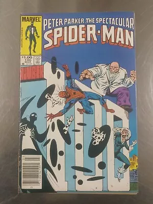 Buy Vintage 1985 Marvel Peter Parker The Spectacular Spider-Man #100 Spot Kingpin • 8£