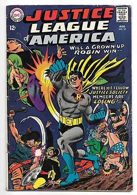 Buy Justice League Of America #55 (8/67 Dc) Vg+ (4.5) First Earth 2 Robin! Jsa App! • 15.88£