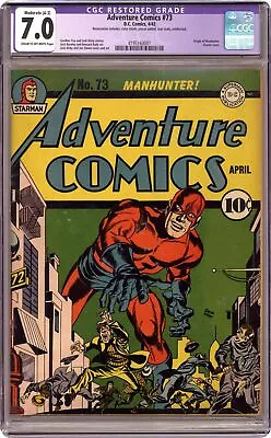 Buy Adventure Comics #73 CGC 7.0 RESTORED 1942 4195160001 • 1,801.37£