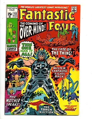 Buy Fantastic Four #113  Vf- 7.5   1st App Over-mind  • 34£