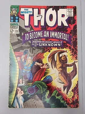 Buy Marvel The Mighty Thor Vol 1 #136 January 1967 To Become An Immortal Comic Book • 32.12£