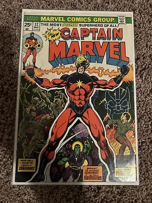 Buy Captain Marvel #32 Marvel Comics 1974 Jim Starlin Thanos Drax Origin • 13.43£