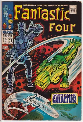 Buy Fantastic Four #74, Marvel Comics 1968 FN+ 6.5 Silver Surfer • 63.96£