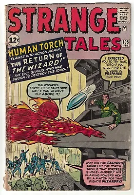 Buy Marvel Comics Strange Tales 105 2.5 + Pre Dr Strange Human Torch Fantastic Four • 61.99£
