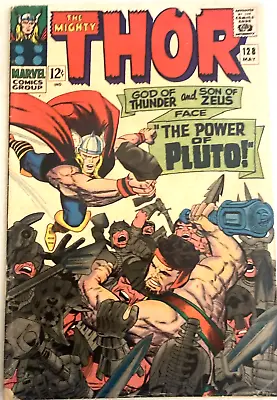 Buy Thor # 128.  1st Series.  Jack Kirby-cover.  Stan Lee.  May 1966.  Vg 4.0 • 20.99£