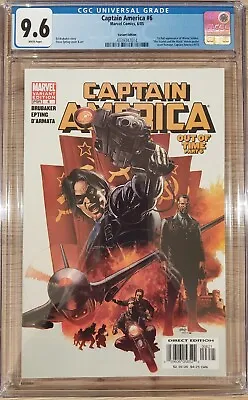 Buy 2005 Captain America #6 CGC 9.6 VARIANT CVR Marvel 1st Winter Soldier BRUBAKER • 93.59£