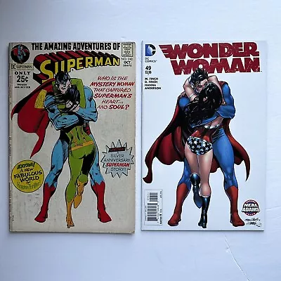 Buy Wonder Woman 49 Neal Adam Homage Variant With Original Superman 243  (Set Of 2) • 51.97£