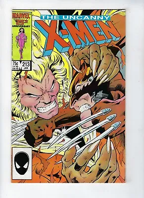 Buy UNCANNY X-MEN #213 (Wolverine Vs Sabretooth PSYLOCKE Joins X-Men JAN 1987) VF/NM • 18.95£