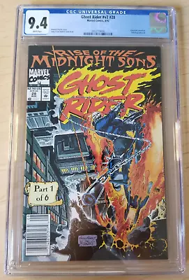 Buy Ghost Rider #28 - CGC 9.4 Newsstand (1992, Marvel Comics) 1st Midnight Sons • 31.49£