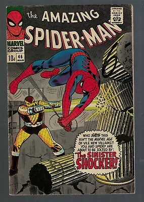 Buy Marvel Comics Amazing Spiderman 46 FN 6.0 Avengers 1967 1st Appearance Shocker  • 214.99£