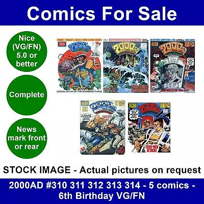 Buy 2000AD #310 311 312 313 314 - 5 Comics - 6th Birthday VG/FN • 9.99£