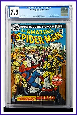 Buy Amazing Spider-Man #156 CGC Graded 7.5 Marvel May 1976 White Pages Comic Book. • 109.10£