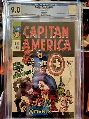 Buy Captain America #100 CGC 9.0 White Italian Edition Foreign Key Jack Kirby • 360.27£