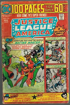 Buy Justice League Of America 116 Vs Matter Master!  100 Page Giant  Fair/Good 1975 • 3.17£