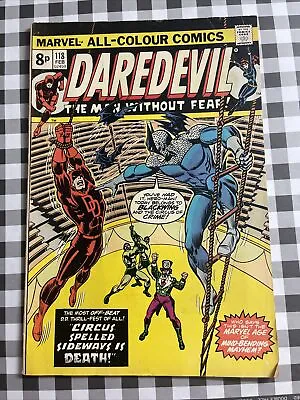 Buy Daredevil #118 British Price Variant Romita Cover Bondage Circus Of Crime 1975 • 8£