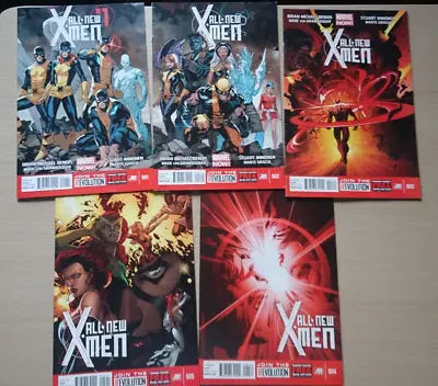 Buy All New X-men 1-5 2013 Comic Lot Bundle Marvel Bendis Immonen • 9£