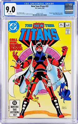 Buy New Teen Titans #22 CGC 9.0 (Aug 1982, DC) Perez, 1st Black Fire, Brother Blood • 32.06£