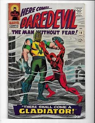Buy Daredevil 18 - F 6.0 - Origin & 1st Appearance Of The Gladiator - Thor (1966) • 67.96£