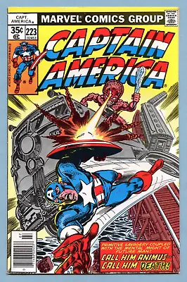Buy 1978 Captain America 223 Animus Original USA Marvel Comics Newsstand VF 8.0 • 8.46£