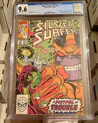 Buy SILVER SURFER #44 CGC 9.6! 1st App Infinity Gauntlet With Insert! See Pics! Wow! • 158.11£