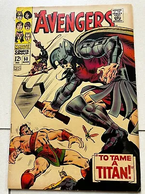 Buy The Avengers #50 Marvel Comics 1968 Condition Fine Grade 6 • 1.99£