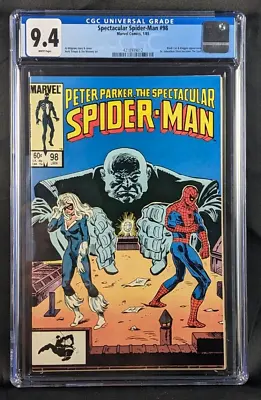 Buy Spectacular Spider-Man #98 CGC 9.4 1985 Marvel | 1st Appearance Of The Spot • 79.66£