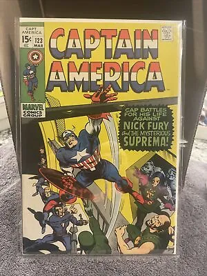 Buy Captain America #123 Marvel Comics 1970 1st App Of Suprema • 120.64£