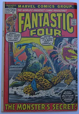 Buy Fantastic Four #125 (Aug 1972, Marvel), G-VG Condition (3.0), Last Stan Lee Sty • 8£