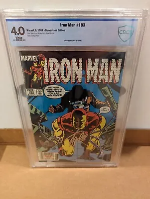 Buy Iron Man #183 Stan Lee Signed CBCS 4.0 W/ COA AAA Certified Marvel 1984 • 200.75£