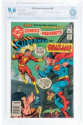 Buy 🔥 DC COMICS PRESENTS 33 NEWSSTAND 1981 CBCS 9.6 NM+ WP SUPERMAN AND SHAZAM Cgc • 36.42£