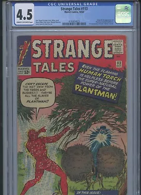 Buy Strange Tales #113 1963 CGC 4.5 (1st App Of Plantman)~ • 79.06£