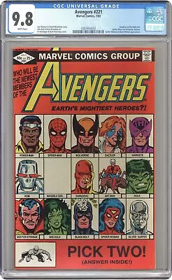 Buy Avengers #221 CGC 9.8 1982 4387654002 • 263.84£