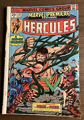 Buy Marvel Premiere #26 Hercules GD (1975) 1st Solo Hercules Series • 3.15£