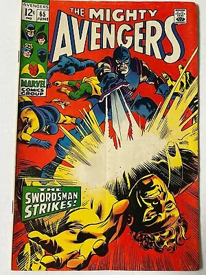 Buy AVENGERS #65 Mightier Than The Sword Final 12¢ HAWKEYE ORIGIN 1969 Marvel Comics • 19.77£